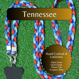 Braided Universal Phone Lanyard, Sports Team Colors, Tennessee Football